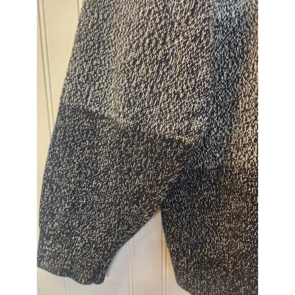 Banana Republic Mens XXL Grey Navy Blue‎ Ombre Colorblock Cotton Knit Sweater